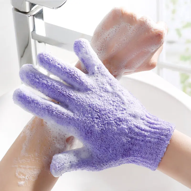 Exfoliating Bath Gloves, Deep Clean & Smooth Skin Instantly, 6 sets, exfoliating&shower gloves. 1