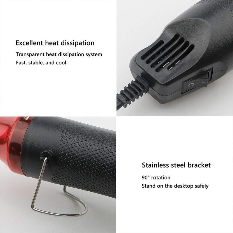 300W Handheld Hot Air Gun Portable Mini Heat Gun for DIY Crafts Shrink Wrapping 3