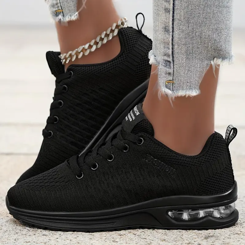 Women's Mesh Breathable And Shockproof Air Cushion Sports Shoes, Lightweight Non-slip Travel Shoes 3