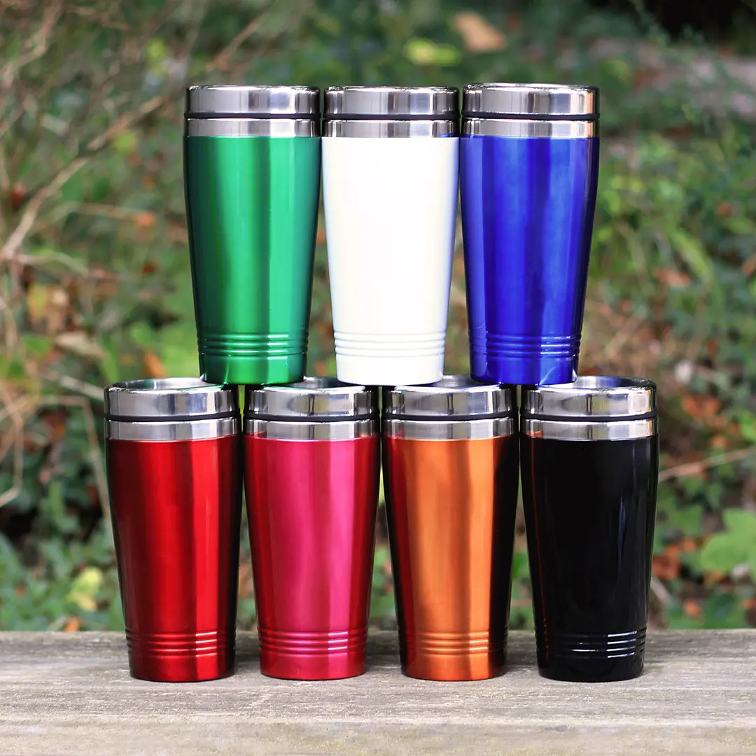 Stainless Steel Insulated Travel Mug 450ml Eco Reusable Drinks Flask Thermal UK -  Drinkware