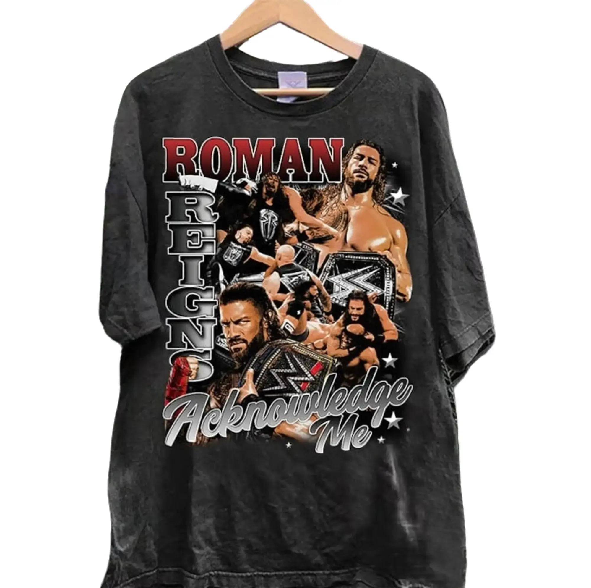 Vintage 90s Graphic Style Roman Reigns Shirt ,Roman Reigns T-Shirt ,American Professional Wrestler Tee For Man and Woman Shirt678 Classic Cotton Fabric Menswear Top Unisex Collar Print
