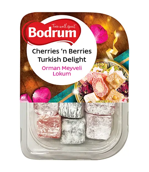 Bodrum Cherries 'n Berries Turkish Delight 200g
