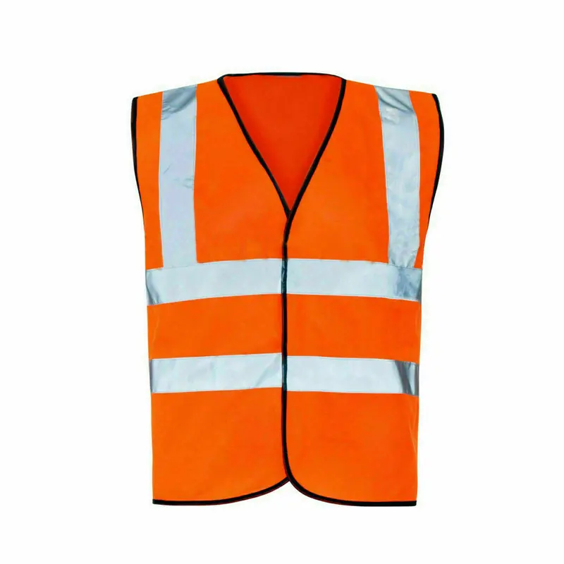 Hi Vis High Viz Visibility Vest Waistcoat Safety Supertouch Reflective W/ Pocket Waterproof Windproof Orange/Yellow Colors Polyester 4