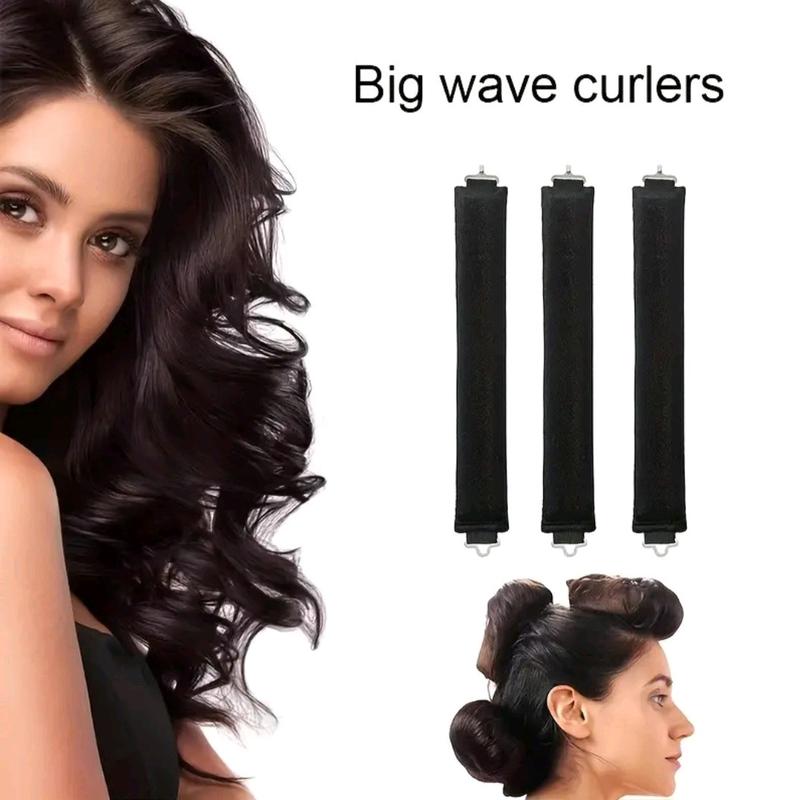 3Pcs Heatless Curlers, Hair Rollers for Long Hair, Hair tools for wavy hair curler styling, Overnight Heatless Hair Curlers, DIY Hair Styling Appliances 4