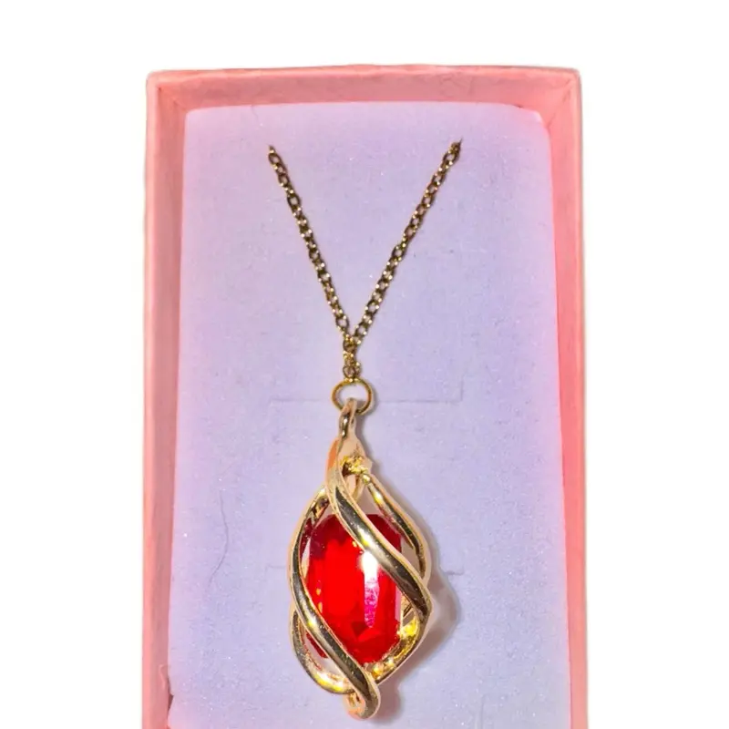 Ruby Red Necklace for Women - Fashion Accessory