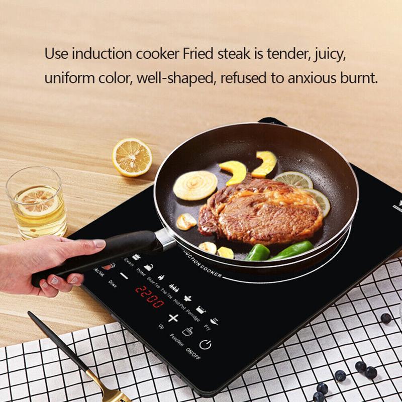 2200W Single Electric Induction Hob Hot Plate Cooker Portable Table Top Hob 3