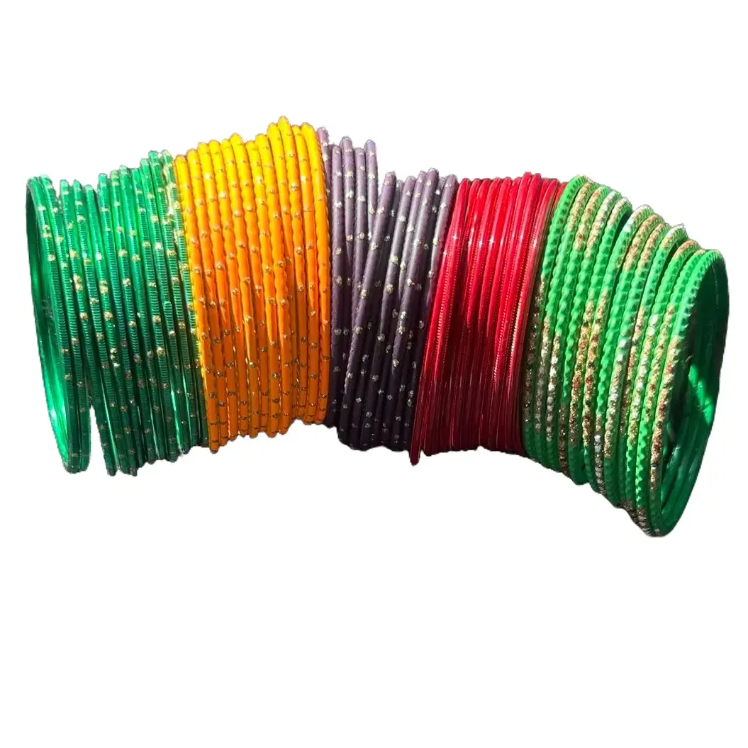 Women’s Glitter Bangles Set . Standard size matching jewellery | Bangles set | Wedding , Engagement & Functions . Bangles Available in sizes 2.4 | Number 5 & 6 bangles size 2.2 .