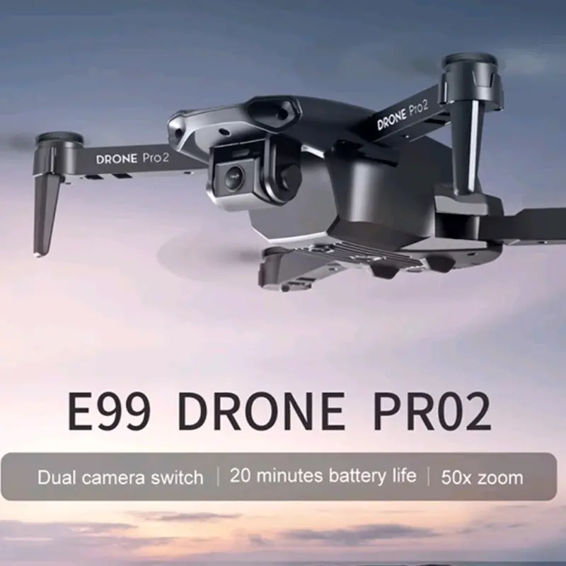 E99 Pro 2 Drone 4K Dual Camera + 2 battery Packs drones 4