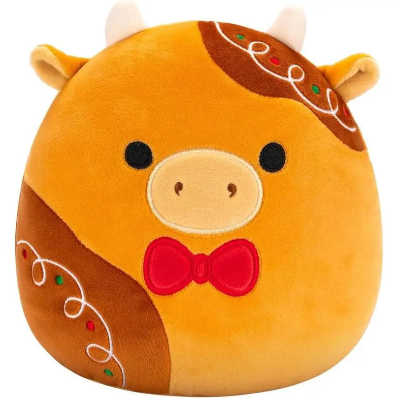 Squishmallows 2024 Christmas 7.5 Inch Plush - NEW Seasonal Collection Jericho the Gingerbread Cow