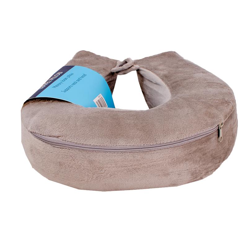 Ergonomic Travel Neck Pillow - Soft Memory Foam, Portable U-Shape Design with Snap Closure, Lightweight for Airplane, Car, & Home - Available in Black, Red, Blue, and Gray 5