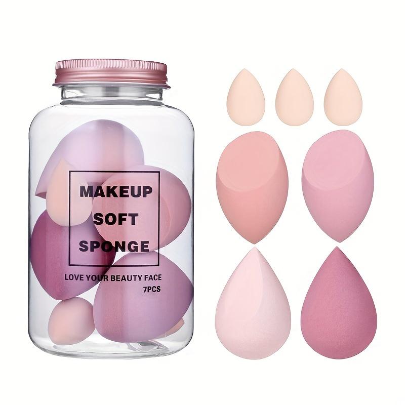7pcs Hydrophilic Polyurethane Makeup Sponges, Unscented Beauty Blender Set, Skin-Friendly Foundation & Concealer Application Tools, with Air Cushion Design for All Skin Types 3