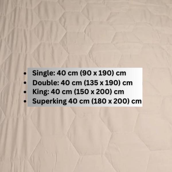 Quilted Mattress Protector 40cm Extra Deep Fitted Mattress Cover, 200 GSM Triple Filled Mattress Protector with Elastic Skirt, Breathable and Noiseless Bed Cover, Machine Washable (White) Soft luxury bedding  set bed  accessories cute  bedding  sets 8