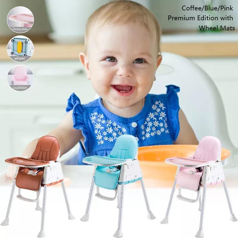Adjustable 3-In-1 Baby Highchair Infant High Feeding Seat Toddler Table Chair 4