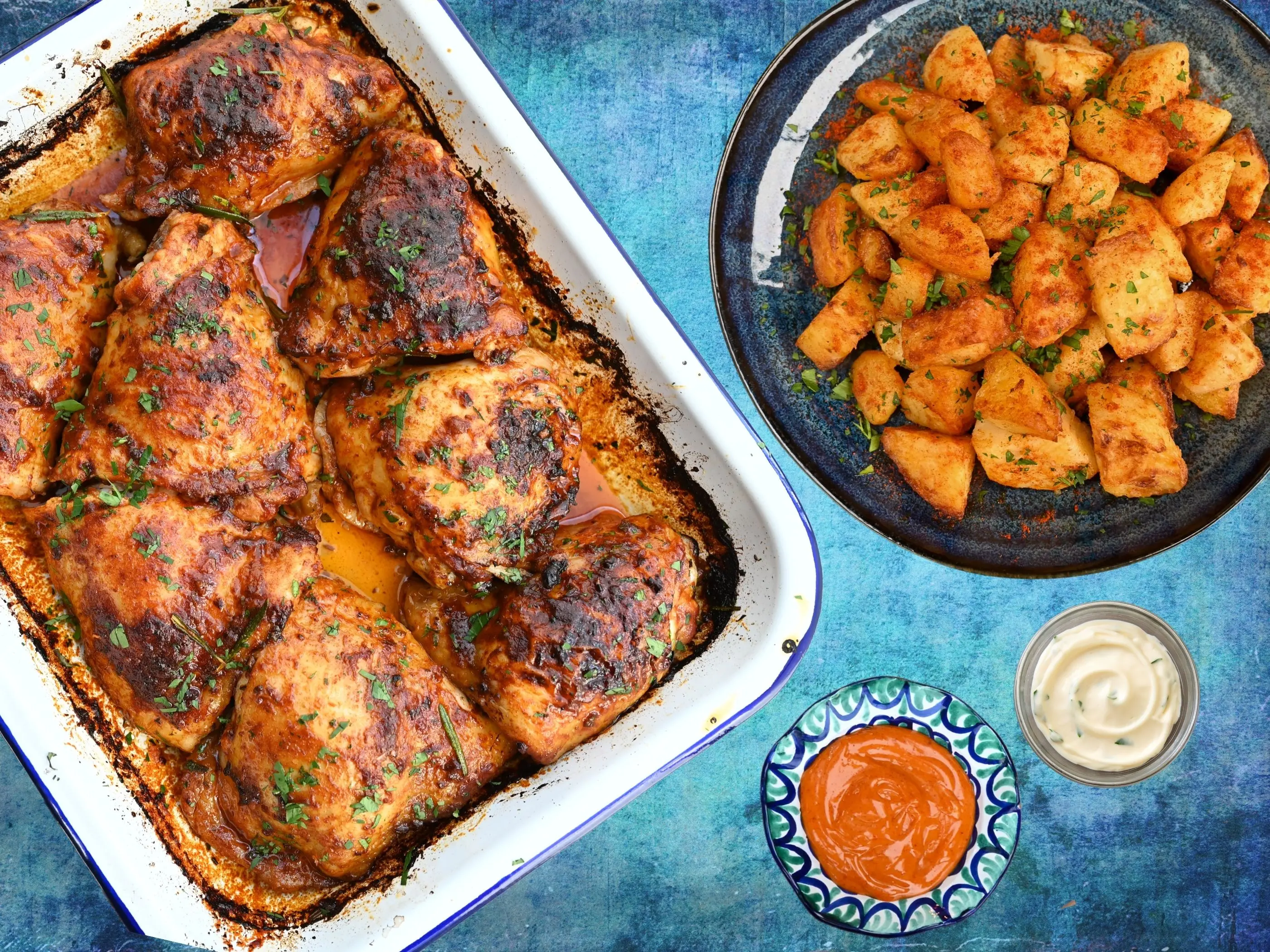 Spanish Classics - Adobo Chicken & Patatas Bravas