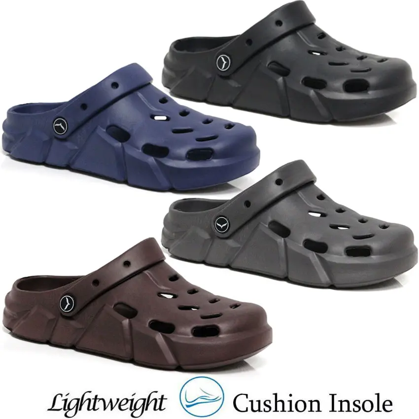 Mens Clogs Mules Slippers Nursing Garden Beach Sandals Hospital Rubber Shoes older Boys Comfort Breathable Casual Walking Shoes