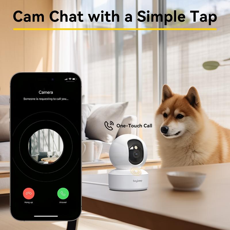 Simplexsh 3 Pc, Dog Camera BoyKeep 2K Pet Camera With Phone App 5G/2.4GHz WiFi Cameras, Cloud Storage, 360° Pan & Tilt, 2-Way Audio, Indoor Security Camera For Baby, Night Vision 3