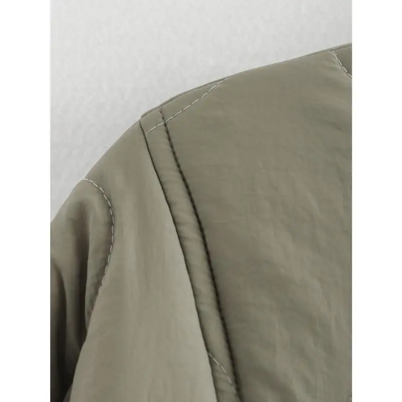 【2025】Woman Floarl Print Quilted Jacket Single Breasted Pocket Warm Ladies Outfit - Autumn Winter Fashion Girls Chic Clothes 4