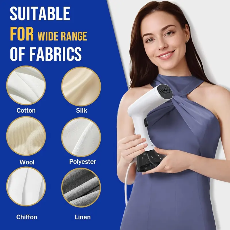Clothes Steamer, Garment Steamer for Wrinkle Removal, Upgraded 400ml Water Tank, 3rd Generation Panel, Handheld Steamer Clothing for Home, Office & Travel 4