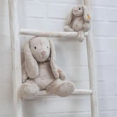 Steiff Soft Cuddly Friends My First Steiff Hoppie Rabbit Soft Toy - 38cm, Grey 0