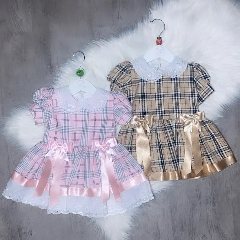 Checked bow dress
