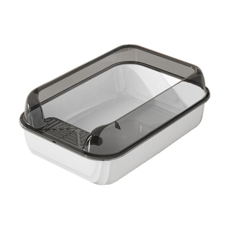 Product Introduction of Open Large Cat Litter Box High Side Deep Splash-Proof Cat Toilet with Scoop UK 24