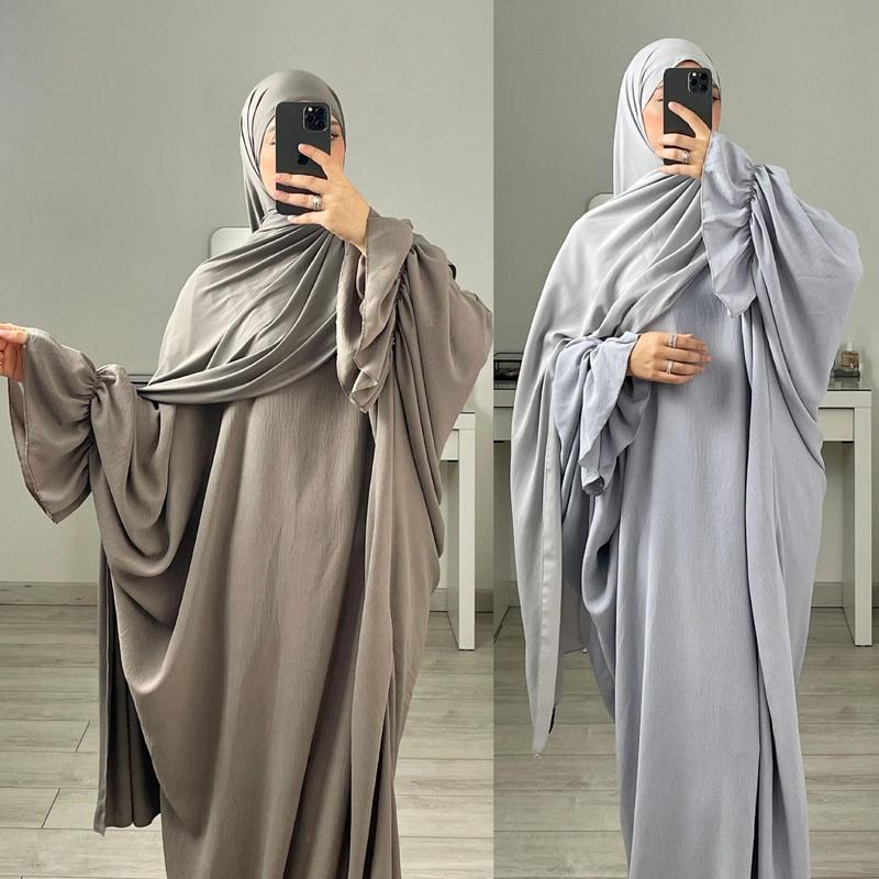 HASASERIES HS0996 1pcs Solid Color Abaya Dress regular sleeve casual dress  abaya abaya navy  blue elegant  abayas open  abaya abaya  women modesty  clothing embellished  abaya 0
