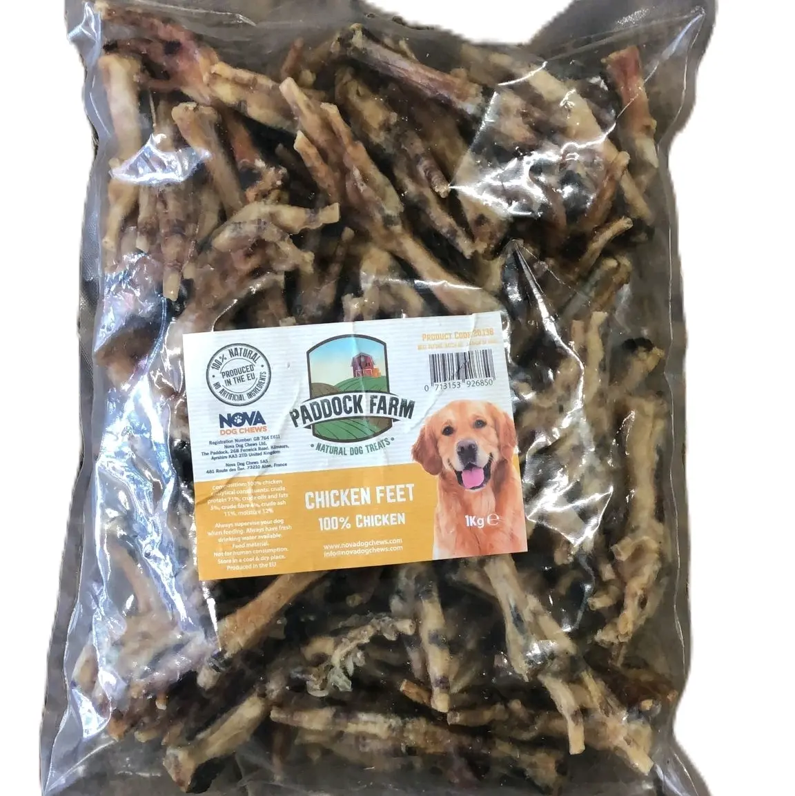 Air Dried Chicken Feet 1kg Natural Dog Treats