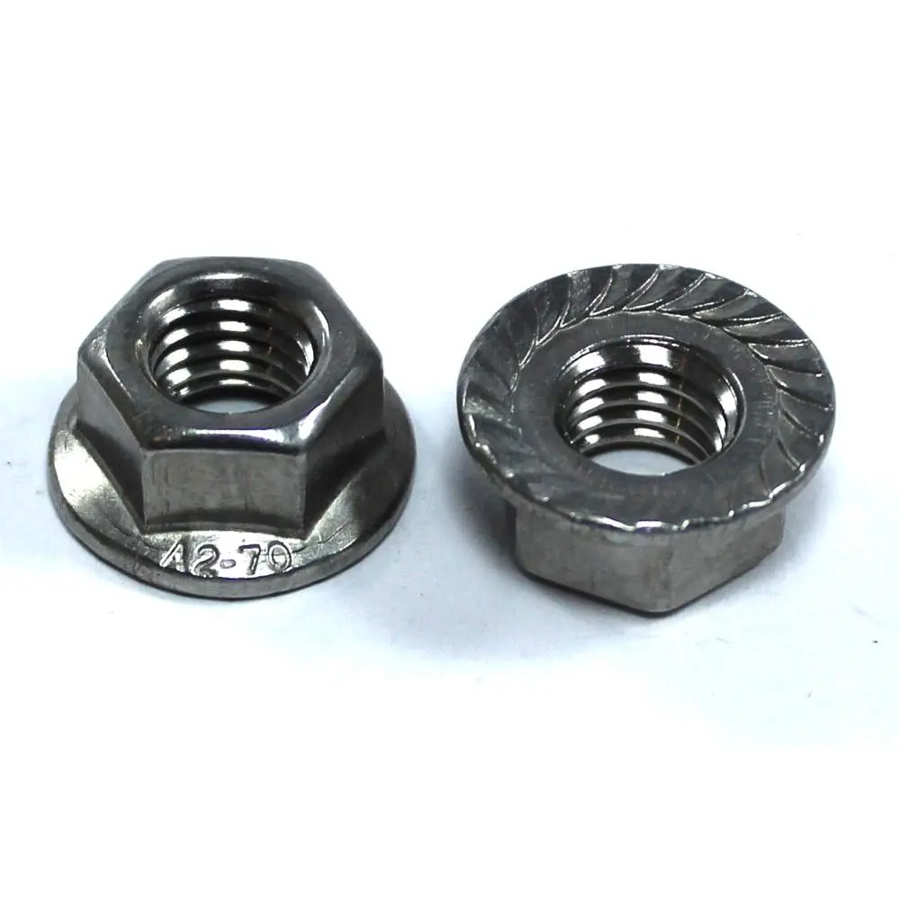 Stainless Steel Flanged Hexagon Hex Nuts m5 m6 m8 m10