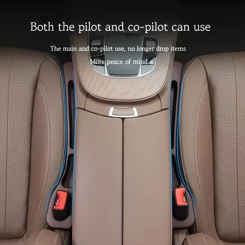 2-Pack Universal Car Seat Gap Organizer with Dual Slots - Anti-Spill PC Material for Keys, Phone Storage - Easy Plug-In Design 5
