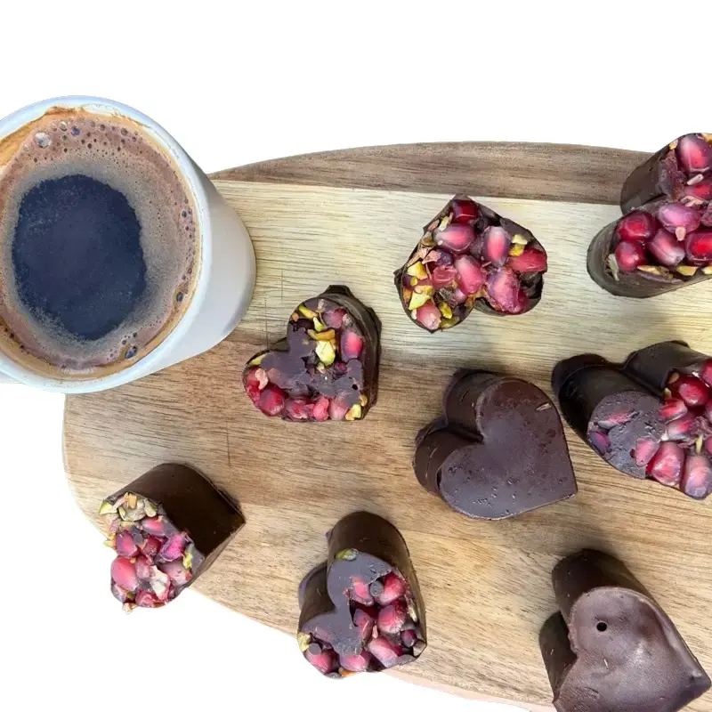 NARDREAM Dark Chocolates with Pomegranate, Nuts and Dried Fruits Snack - Bonbon