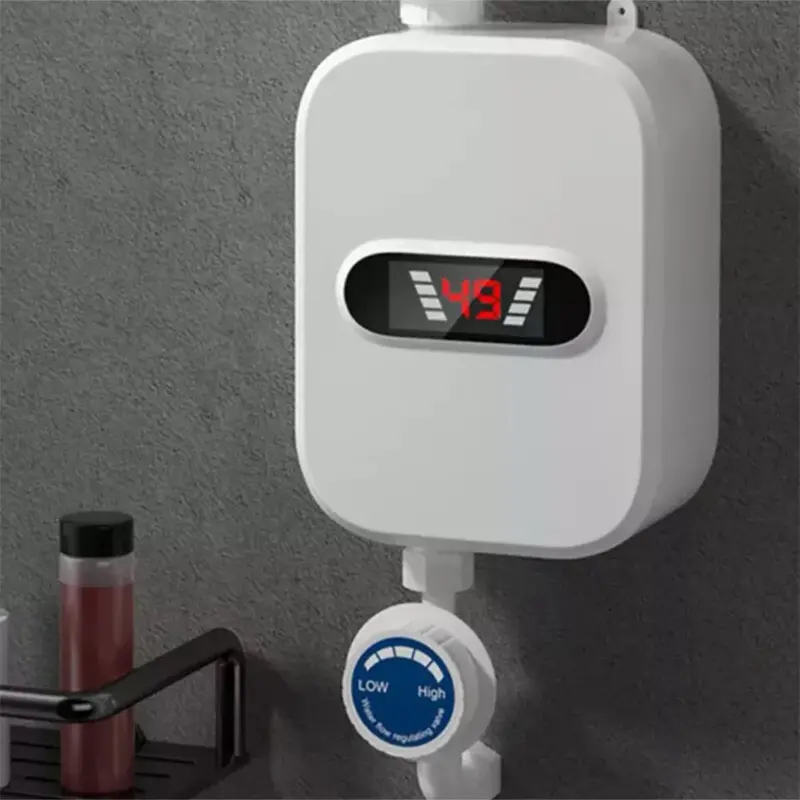 3500W Tankless Hot Water Heater Shower Electric Portable Instant Boiler Bathroom for Home Use 3