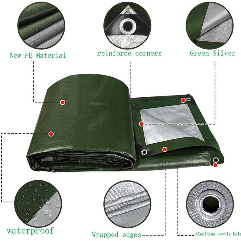 Product Introduction of Large Tarpaulin Heavy Duty Regular Waterproof Cover Tarp Ground Camping Sheet 2Mx3M 4