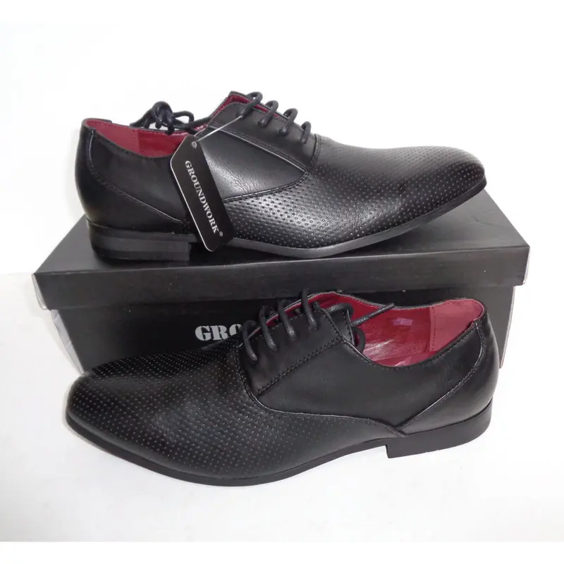 New Mens Black Shoes Casual Lace Up Office Dress Formal Wedding UK Sizes 6-11 0