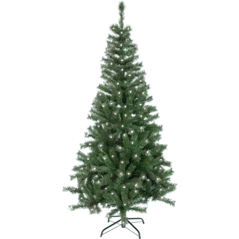 Christmas Tree Artificial 4/5/6/7ft Deluxe With USB LED Remote Lights and Stand Metal Plastic Ornaments Decoration 5