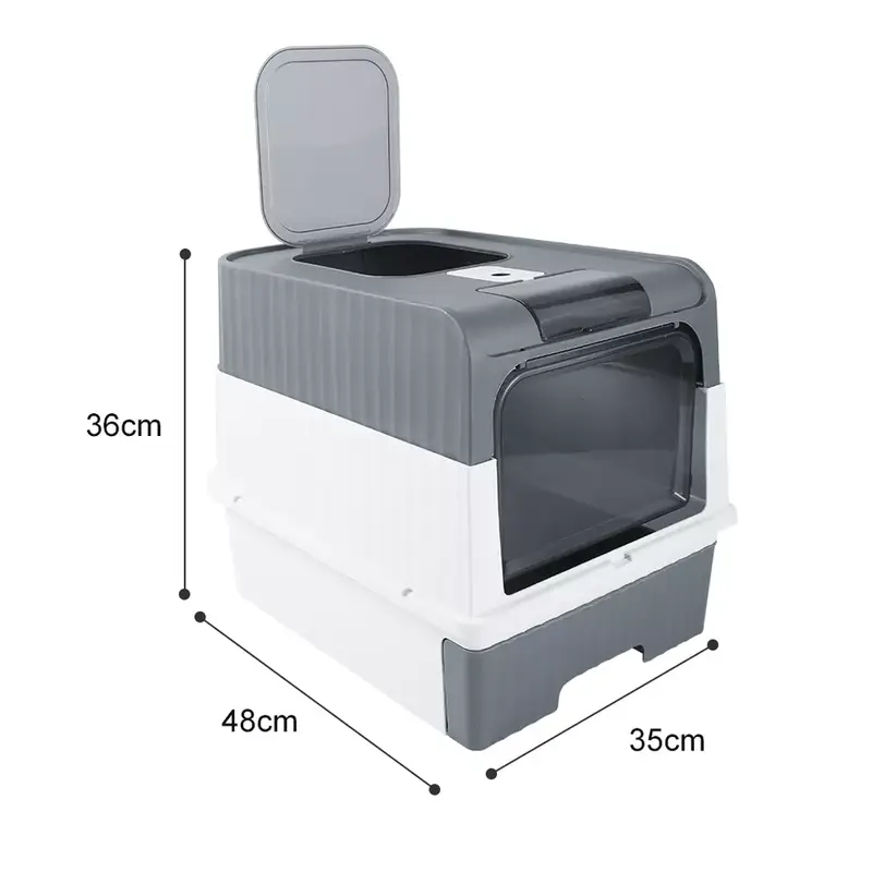 XLarge Cat Litter Box Self Cleaning Pan Drawer Anti-Splashing Cat Potty Tray 5