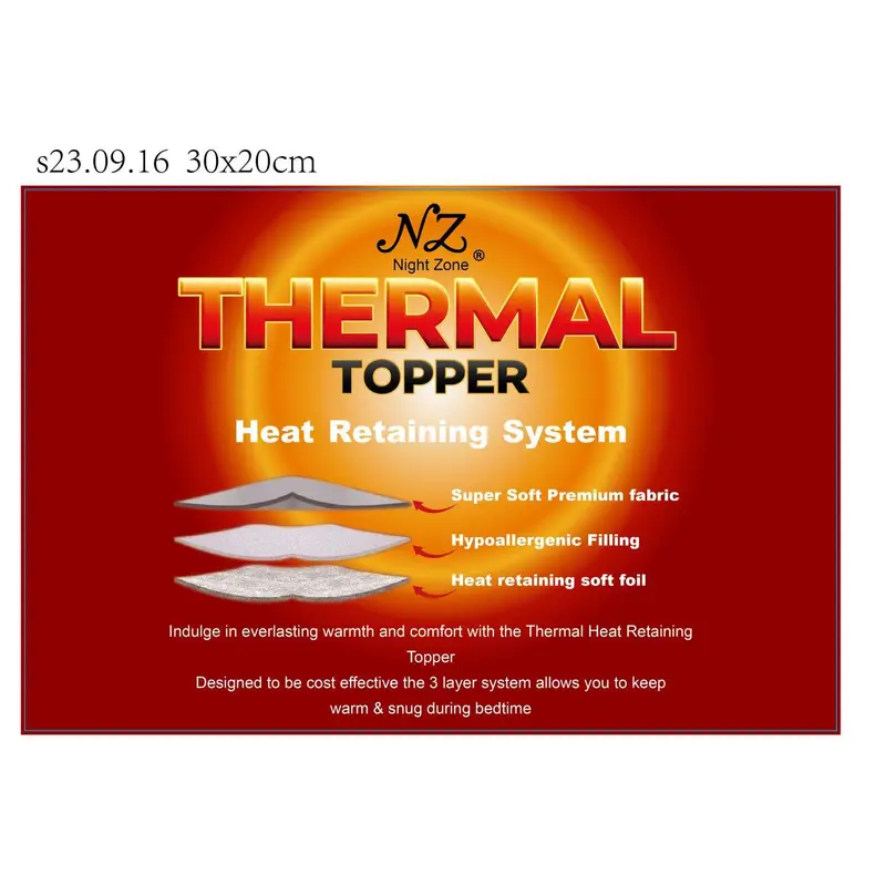 New Self Heated Thermal Mattress Topper – Warm Heat Reflecting Foil Heating Mattress Protector Pad – Microfiber Heated Mattress Cover Single Double Bed King Size Super King Small Double 6