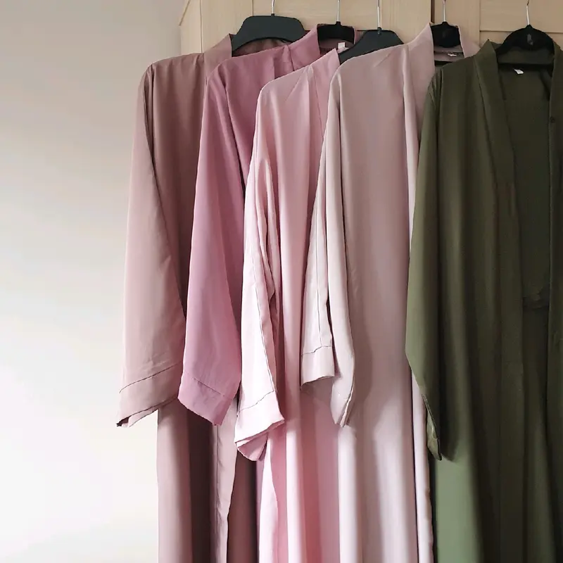 Size 60 TALL - CLASSIC NIDA OPEN ABAYA WITH SCARF AND BELT 3