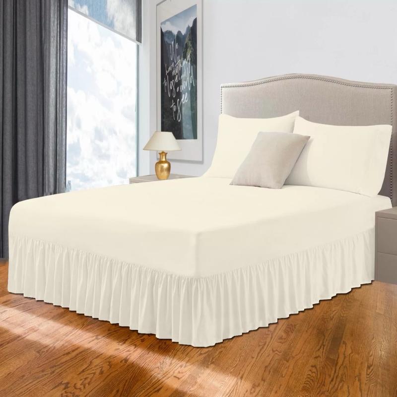 Plain Valance Sheet Percale Egyptian Cotton Fitted Sheets | Easy Care 16" / 40cm Extra Deep Frilled Valance Fitted Bed Sheet - Machine Washable - Single Small Double (4FT) Double King Super King Sizes-Wrinkle Fade Stain Resistant. 5