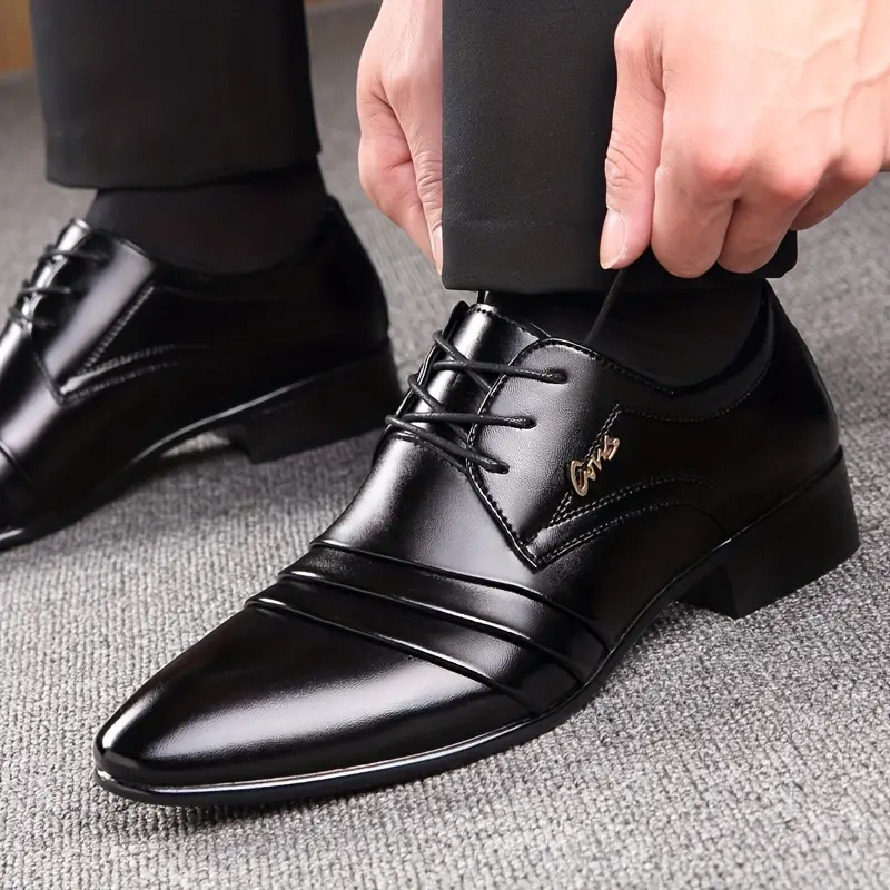 Plus Size Mens Derby Shoes - Timeless Vintage Style with Ultra-Comfort & Anti-Slip Grip - Secure Lace-Up Formal Shoes for Outdoor Adventures - Durable Rubber Sole - Designed for Big & Tall Gentlemen 4