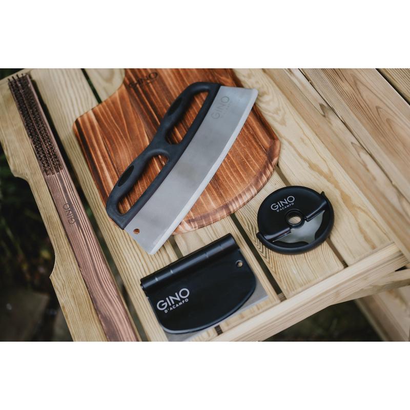 Wooden Serving Board - Premium Pine Burnt Wood Finish for Kitchen or Outdoors - Gino Pizza Ovens 5
