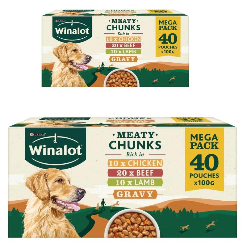 Winalot Dog Food Mixed in Gravy, 40 x 100g - Savory Pate for Your Pet's Mealtime 3