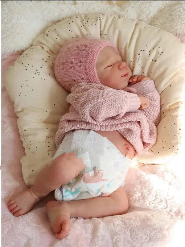 18-20" Cuddly Soft Vinyl Pascale Reborn Baby Girl, Realistic & Handmade Doll 1