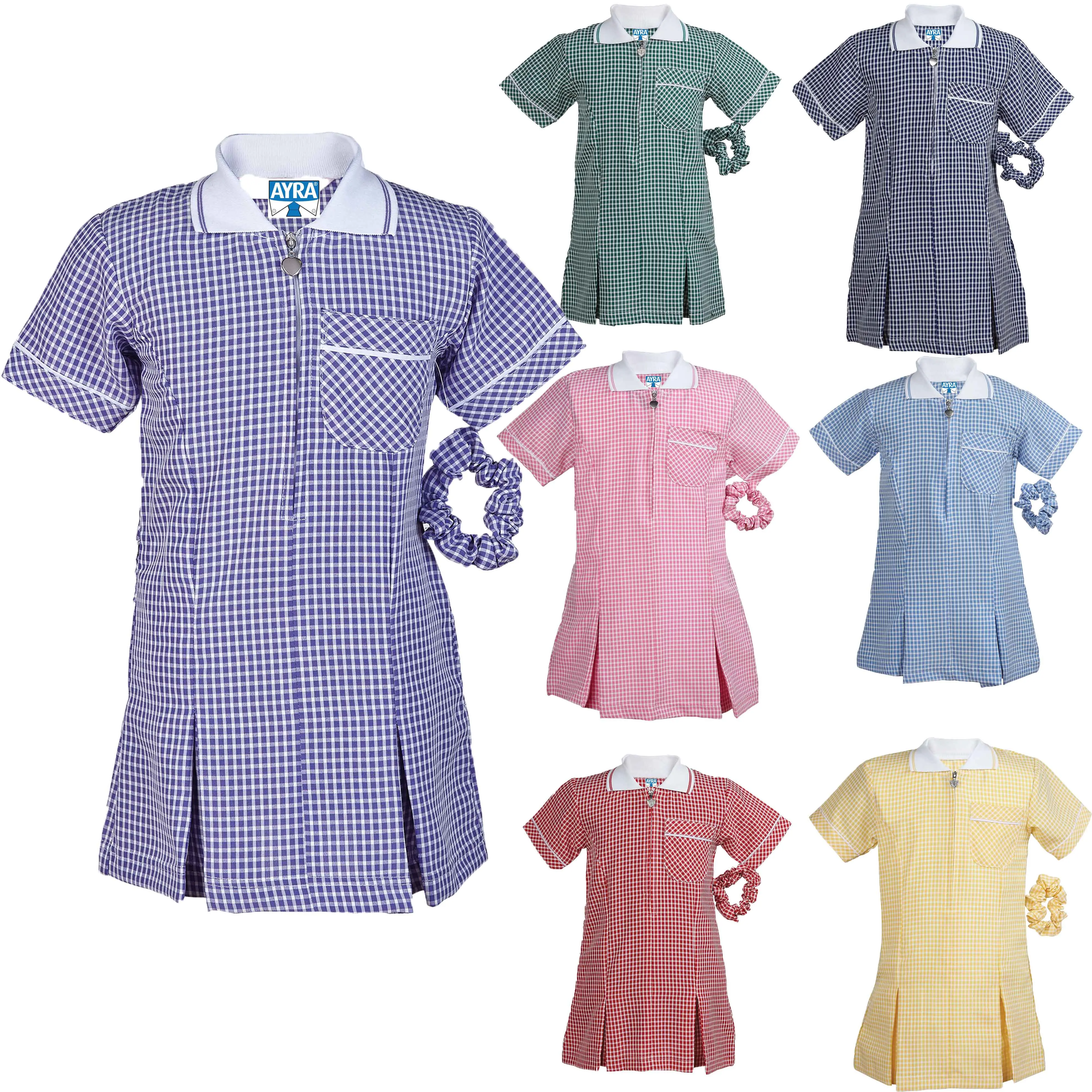 School Wear Uniform Gingham Ayra Summer Dress. From Age 3 years to Chest 40