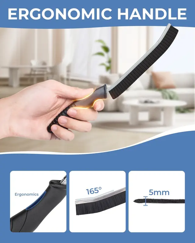 Crevice Cleaning Brushes UK, Grout Cleaner Brush for Small Spaces to Reach, Magic Brush, Bathroom Accessory, Cleaning Tools, Cleaning Supplies for Shower, Toilet, Sink, Tile 3