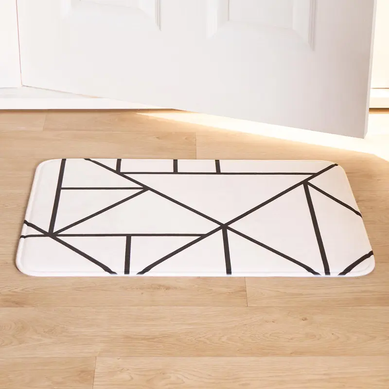 OHS Mason Geometric Washable Non Slip Indoor House Mat Runner 4