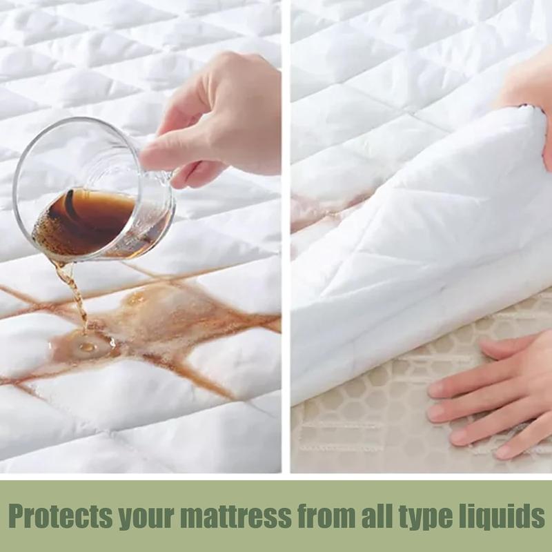 Waterproof Mattress Protector Pad with Extra Deep 30cm Pockets for Secure Fit,Microfiber Material Hypoallergenic, Noiseless,Super Soft Matress Protector Wrinkle Free, Machine Washable Mattress Cover  White. Single,4Ft/Small Double,Double,King,Super King 1