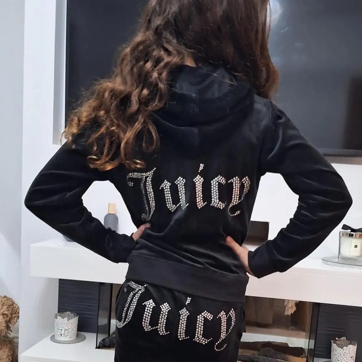 Bling Velour Tracksuit for Girls, Small Sizes 2-6yrs