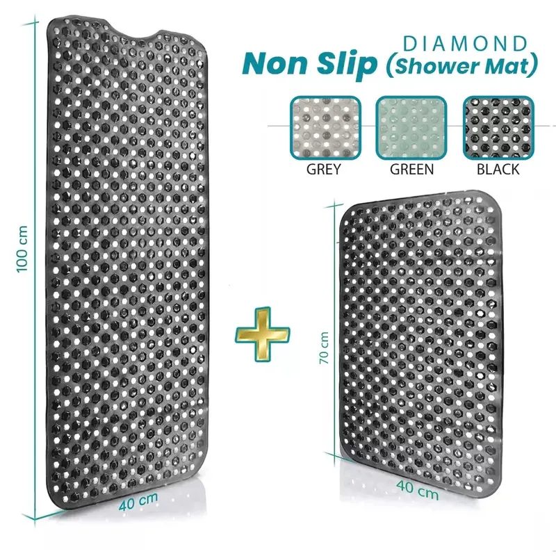 Extra Large Bath Mat Non Slip Bathtub Anti Mold Strong Suction Rubber Shower Mat Household. 1