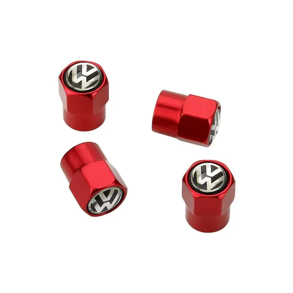 Volkswagon VW Dust Valve Caps - Universal fit in Red