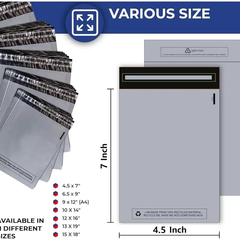 Grey mailing bags 100 variety of sizes available self seal strong shipping bags envelopes for all products 2